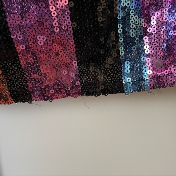 SOLD Zara Sequin Stripe Midi Wrap Dress, Sz Small - Picture 15 of 16